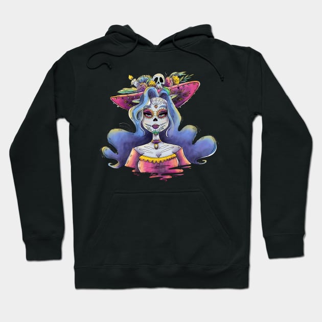 Day Of The Dead La Calavera Catrina Hoodie by Flippin' Sweet Gear